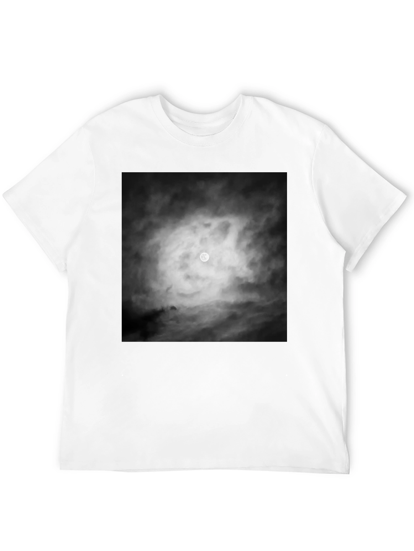 Moonlit Night Graphic Tee - Black