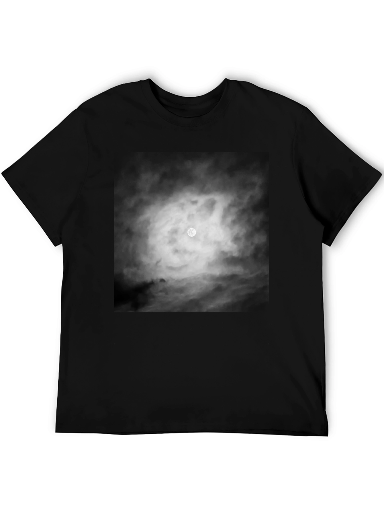 Moonlit Night Graphic Tee - Black