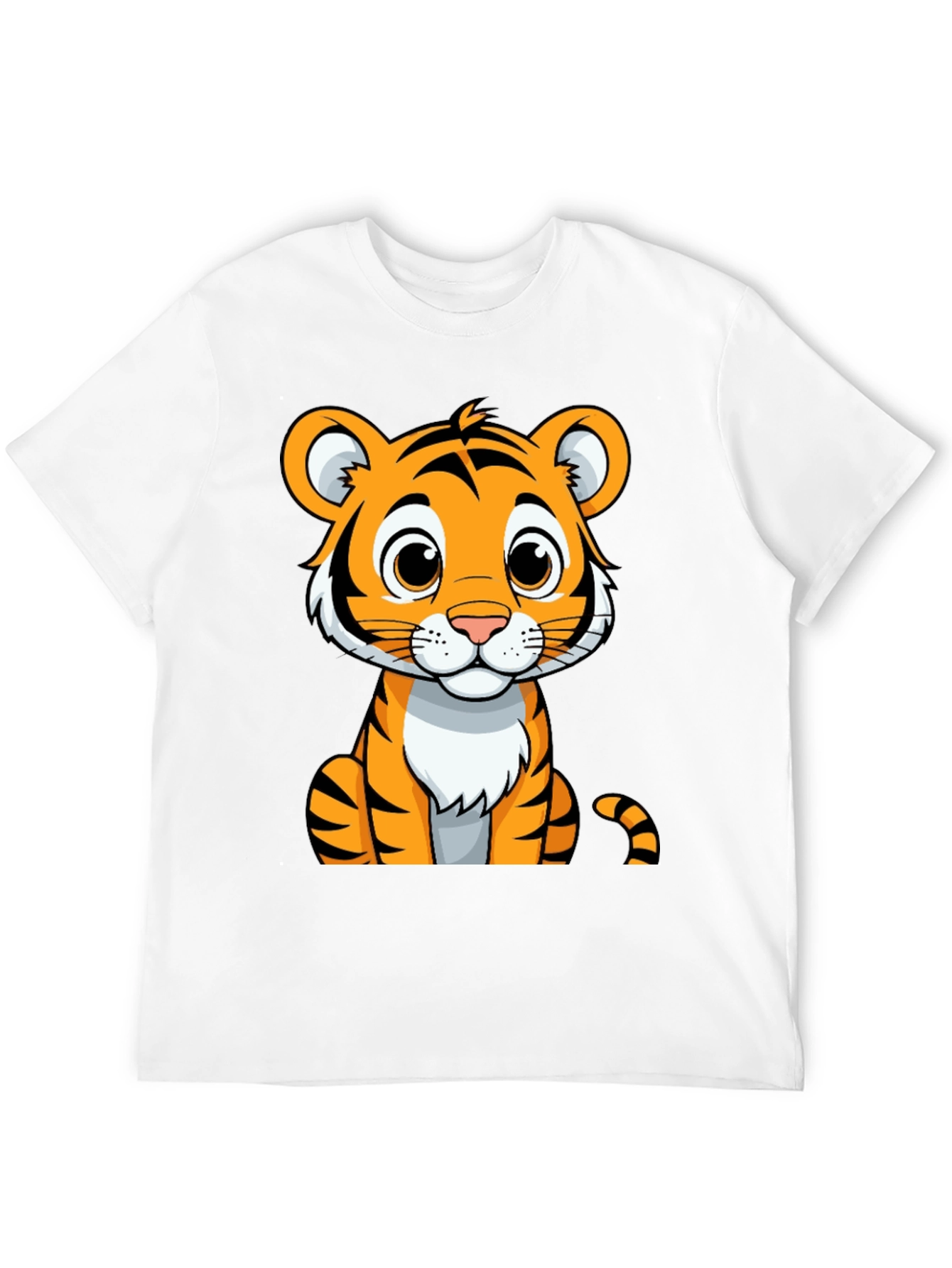 Cute Tiger Graphic Tee - Unisex Black T-Shirt
