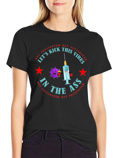 Vaccinated Virus Kick T-Shirt