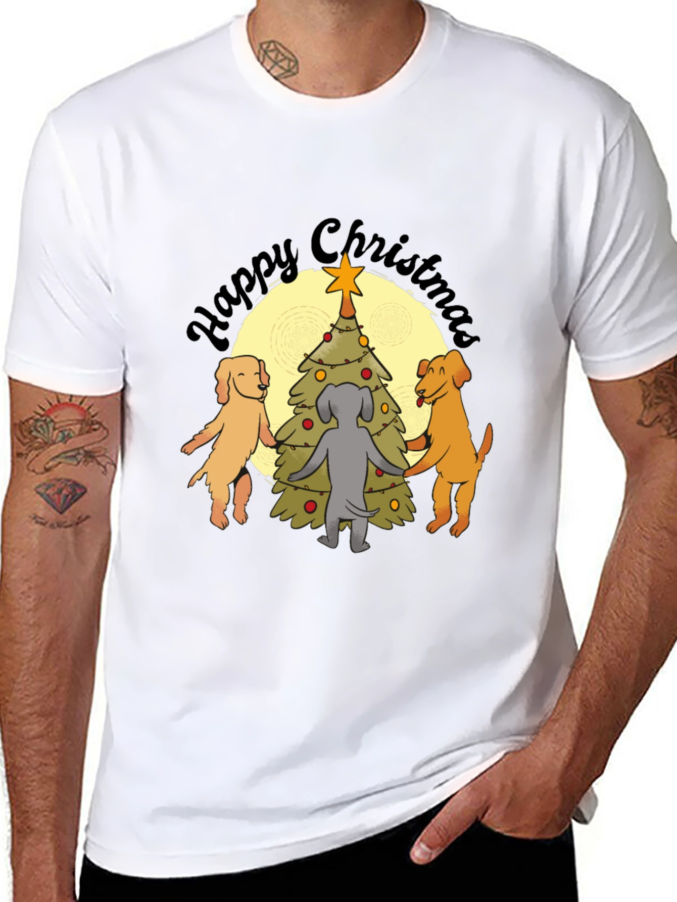 Happy Christmas Dogs T-Shirt