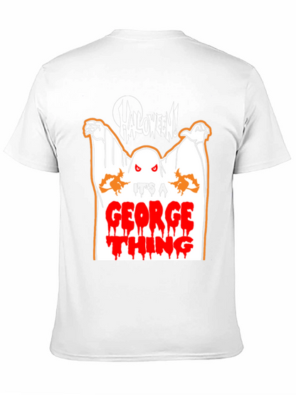 Halloween Ghost George Thing Black T-Shirt