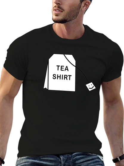 Tea Shirt Graphic T-Shirt - Black Cotton Blend