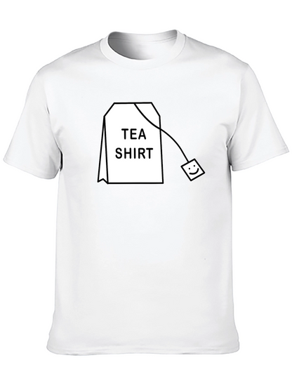 Tea Shirt Graphic T-Shirt - Black Cotton Blend