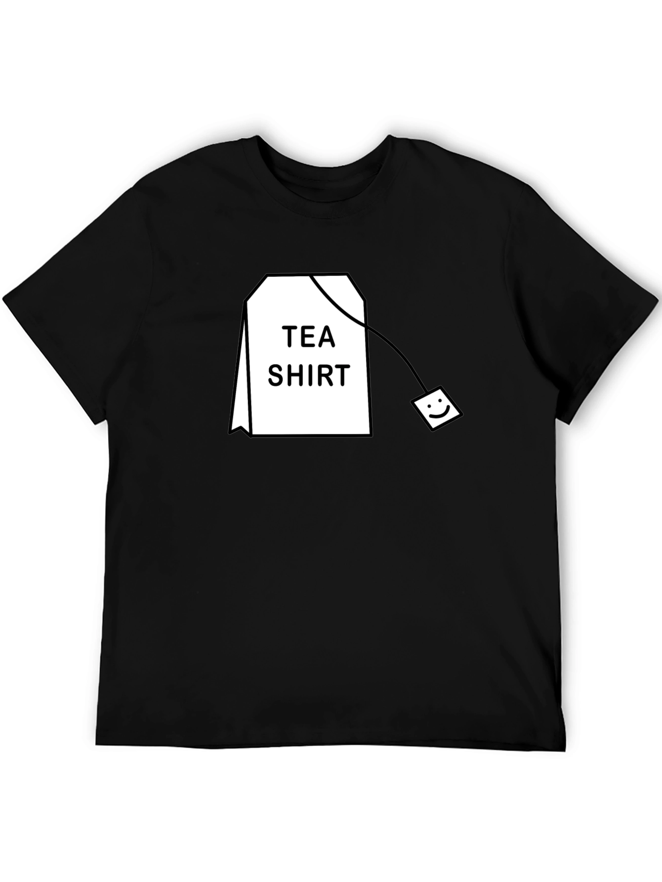 Tea Shirt Graphic T-Shirt - Black Cotton Blend
