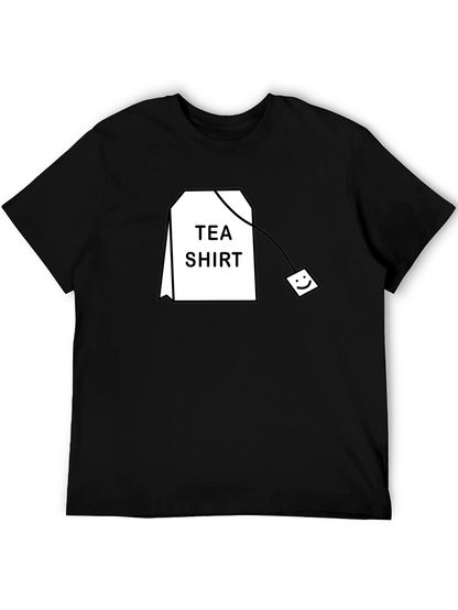 Tea Shirt Graphic T-Shirt - Black Cotton Blend