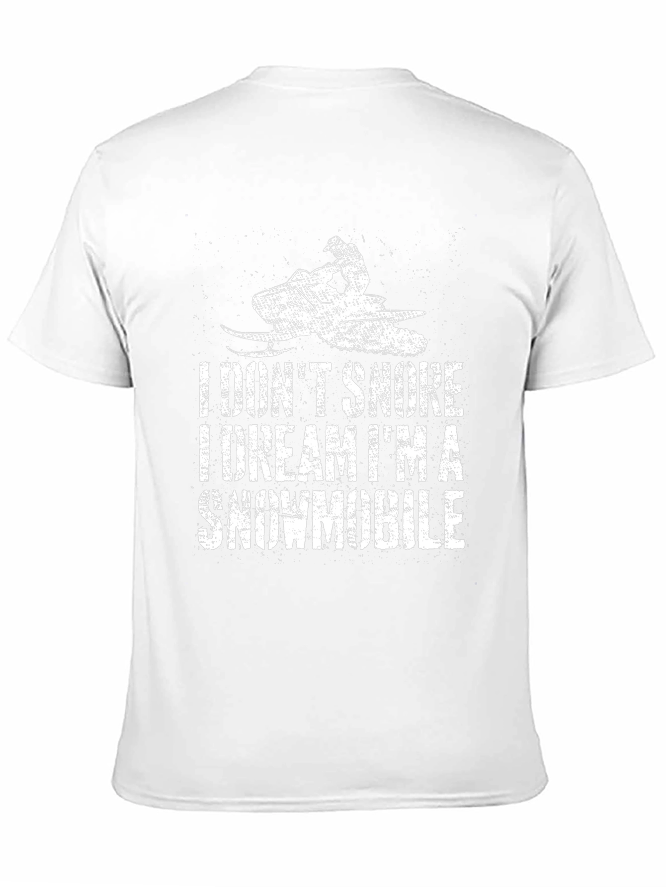 I Dont Snore Snowmobile Black T-Shirt