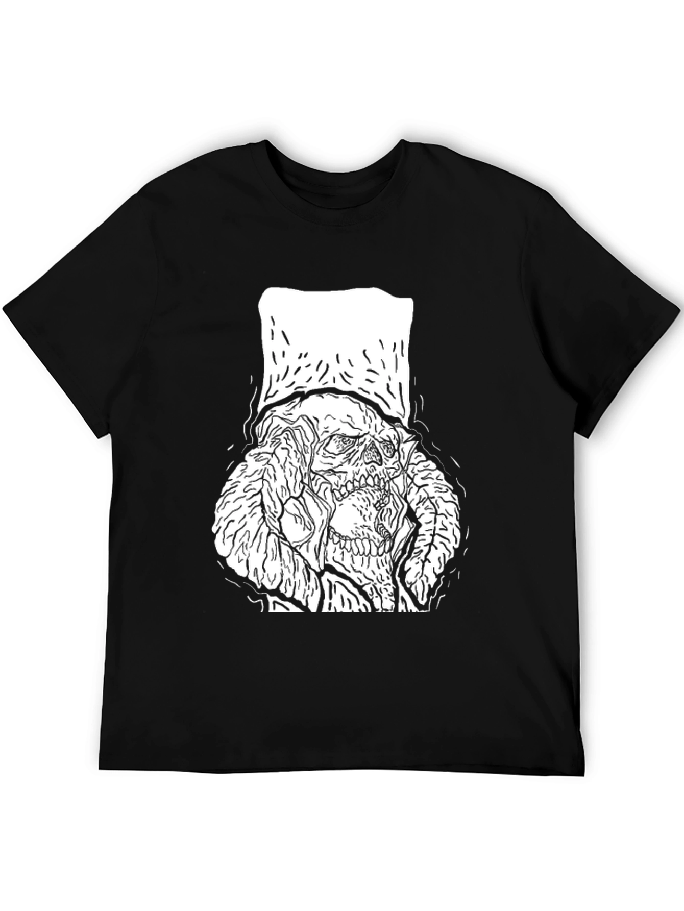 Skull with Top Hat Graphic Tee