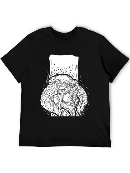 Skull with Top Hat Graphic Tee
