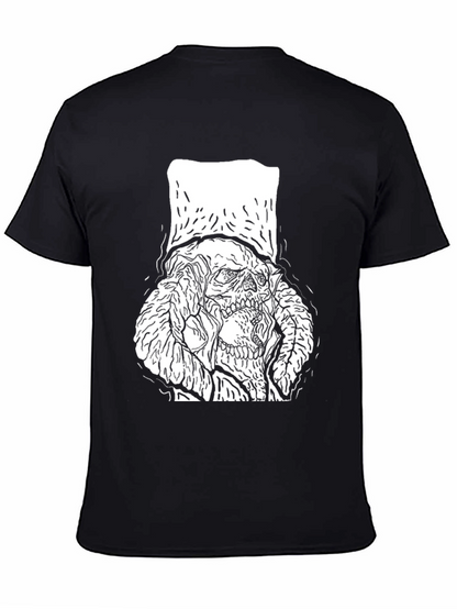 Skull with Top Hat Graphic Tee