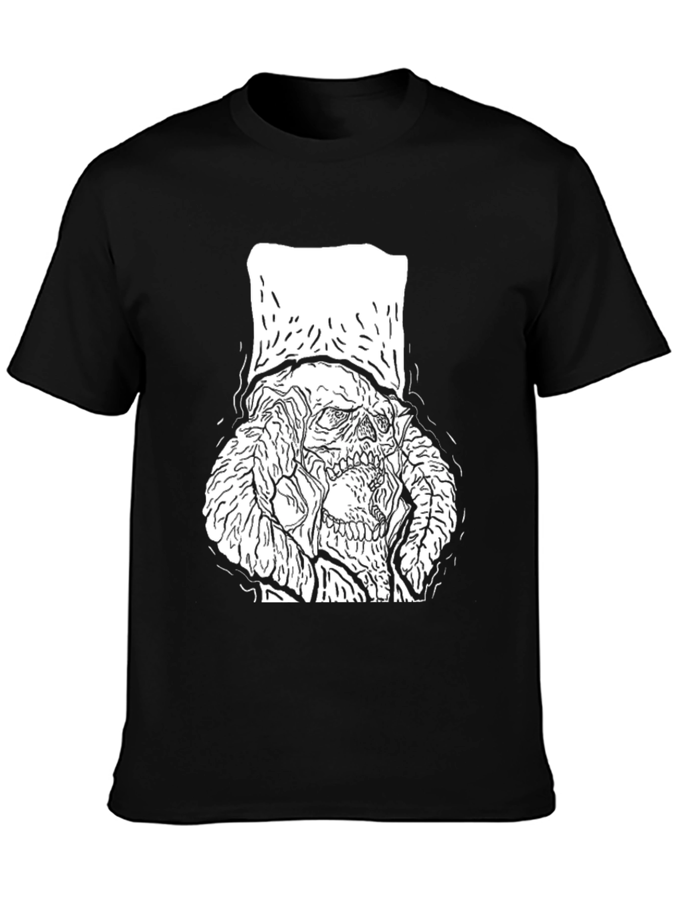 Skull with Top Hat Graphic Tee