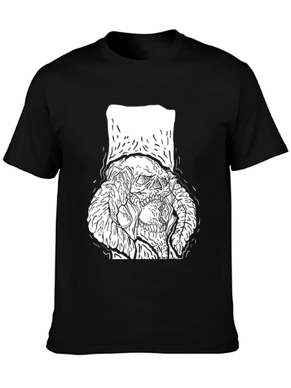 Skull with Top Hat Graphic Tee