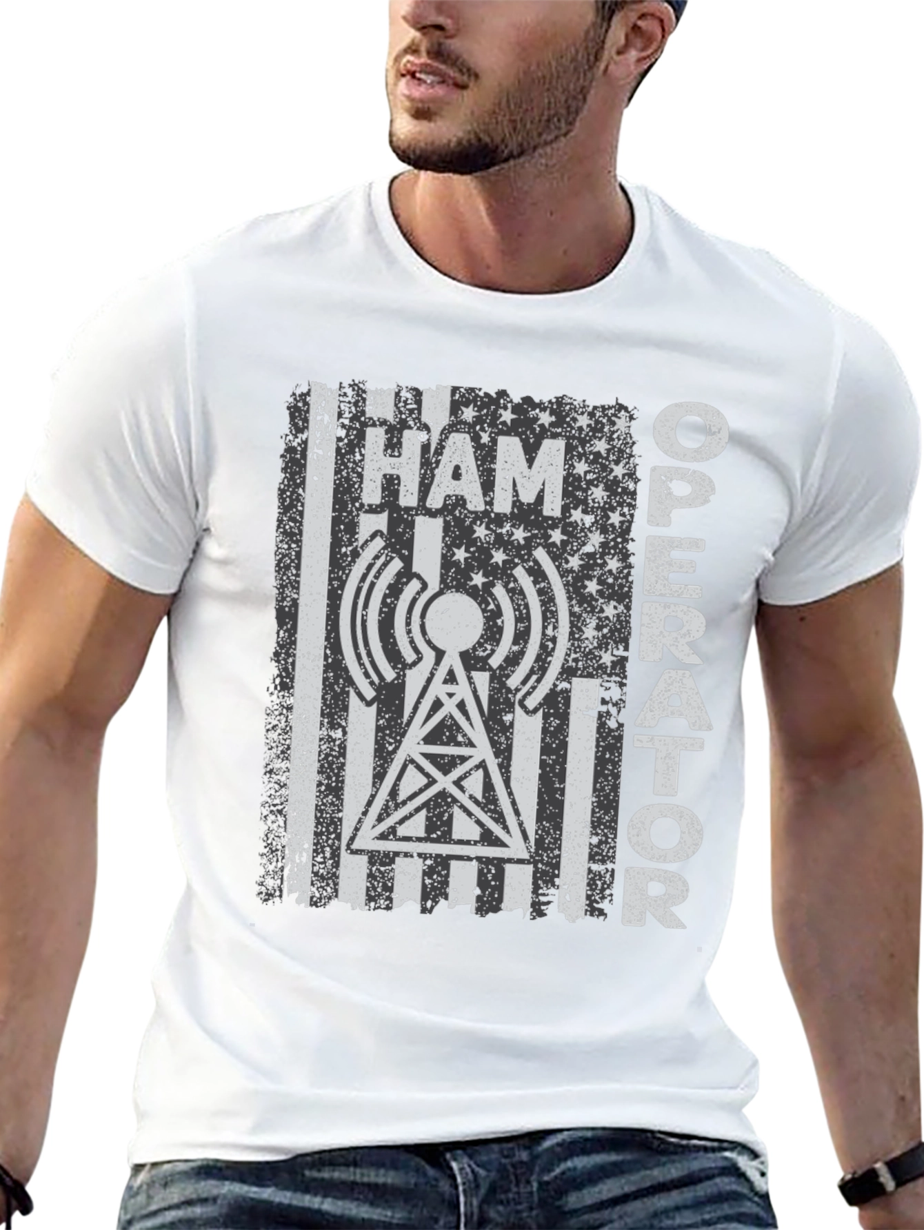 Ham Operator American Flag T-Shirt