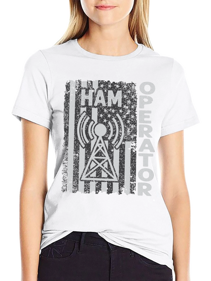 Ham Operator American Flag T-Shirt