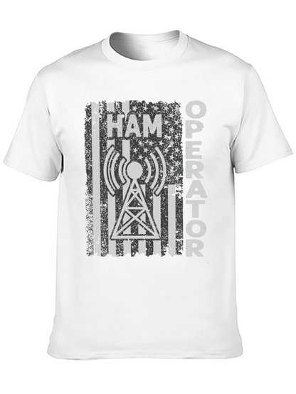 Ham Operator American Flag T-Shirt