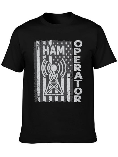 Ham Operator American Flag T-Shirt