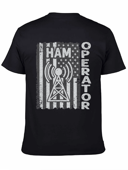 Ham Operator American Flag T-Shirt