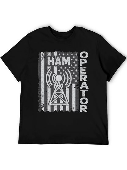 Ham Operator American Flag T-Shirt