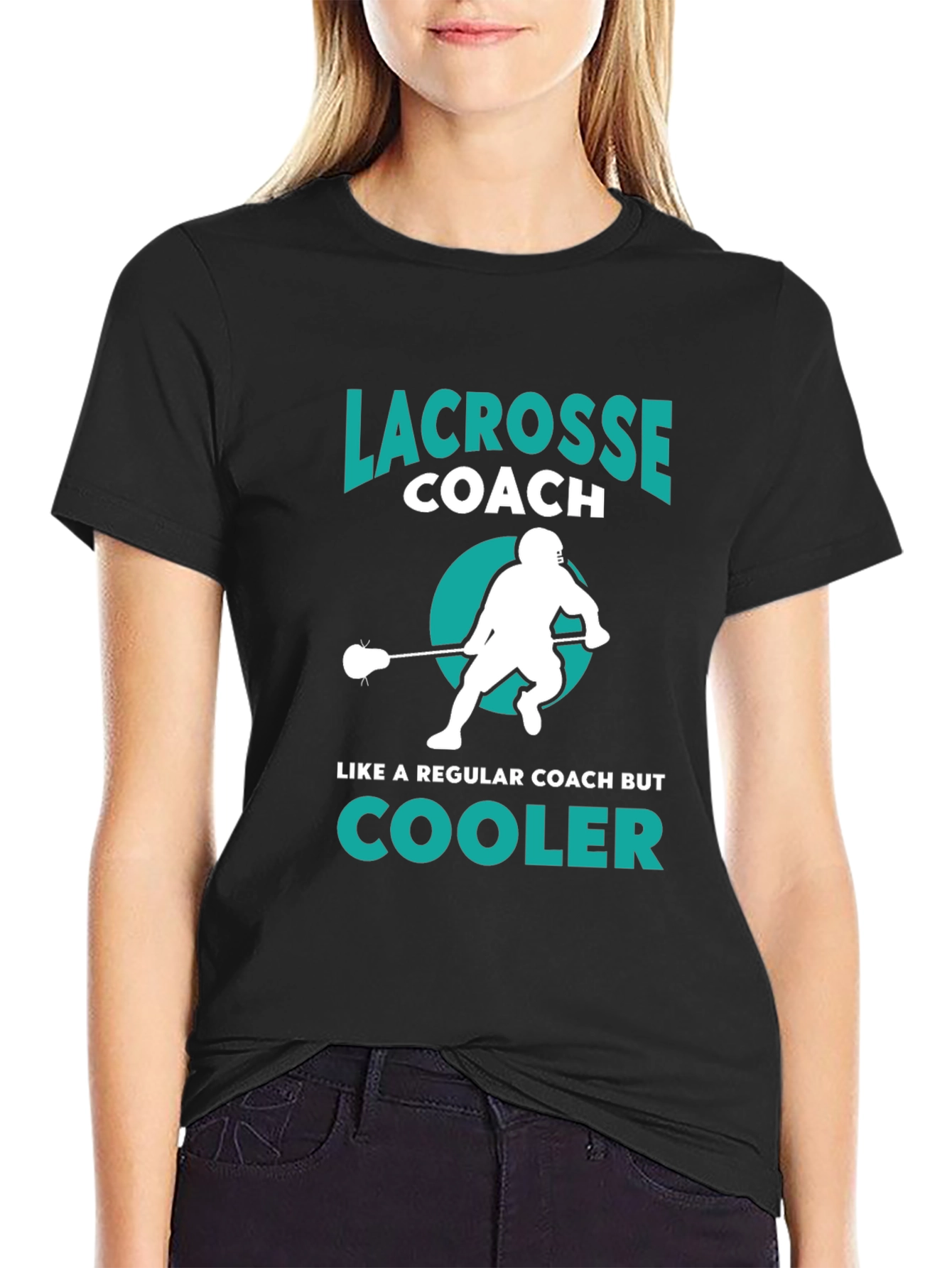 Lacrosse Coach T-Shirt - Cooler Than Regular Coaches