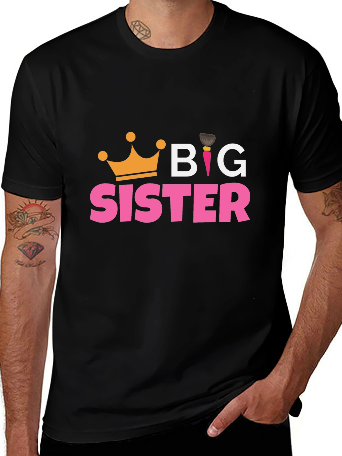 Big Sister T-Shirt - Cute Crown Design