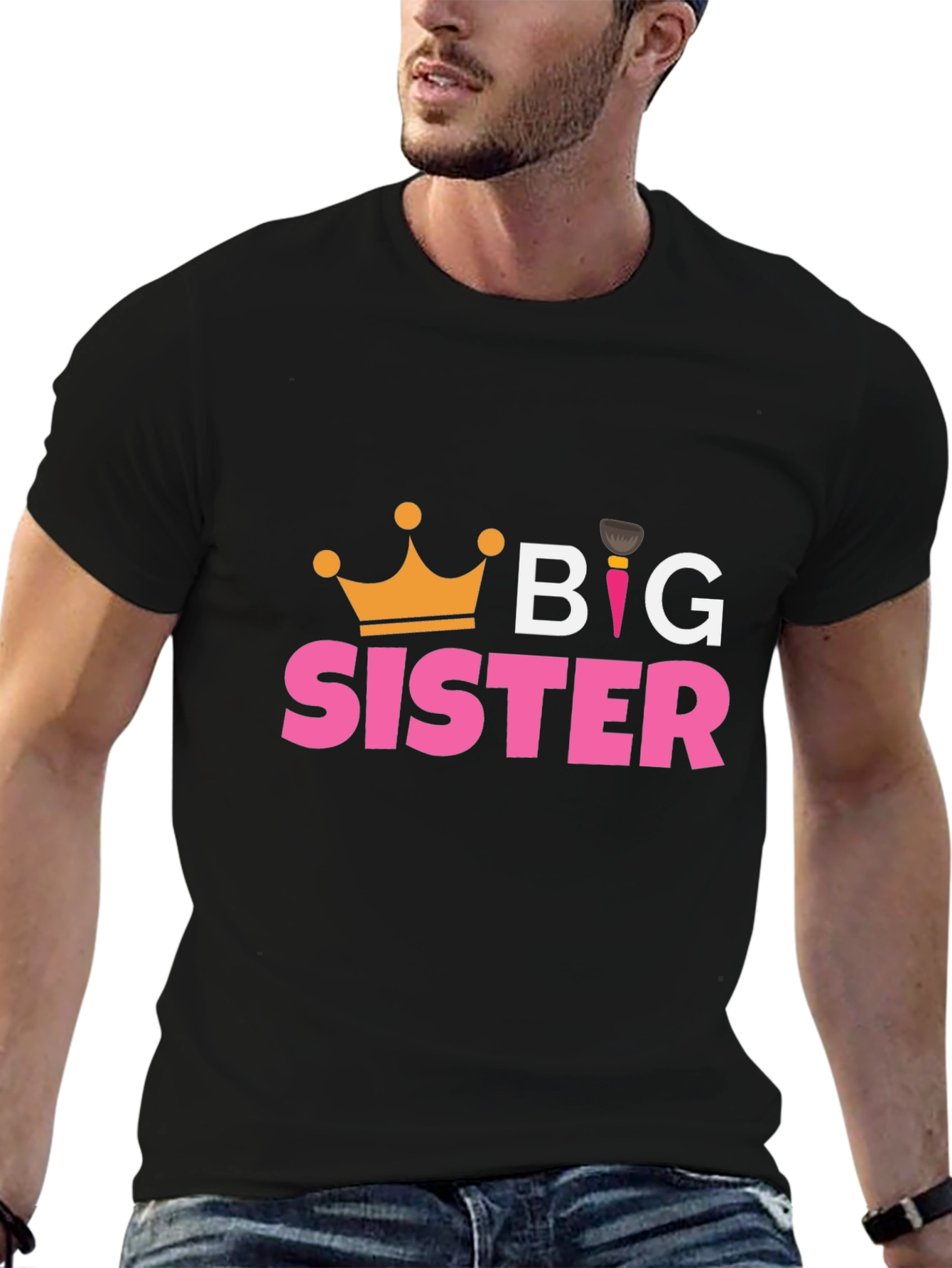 Big Sister T-Shirt - Cute Crown Design