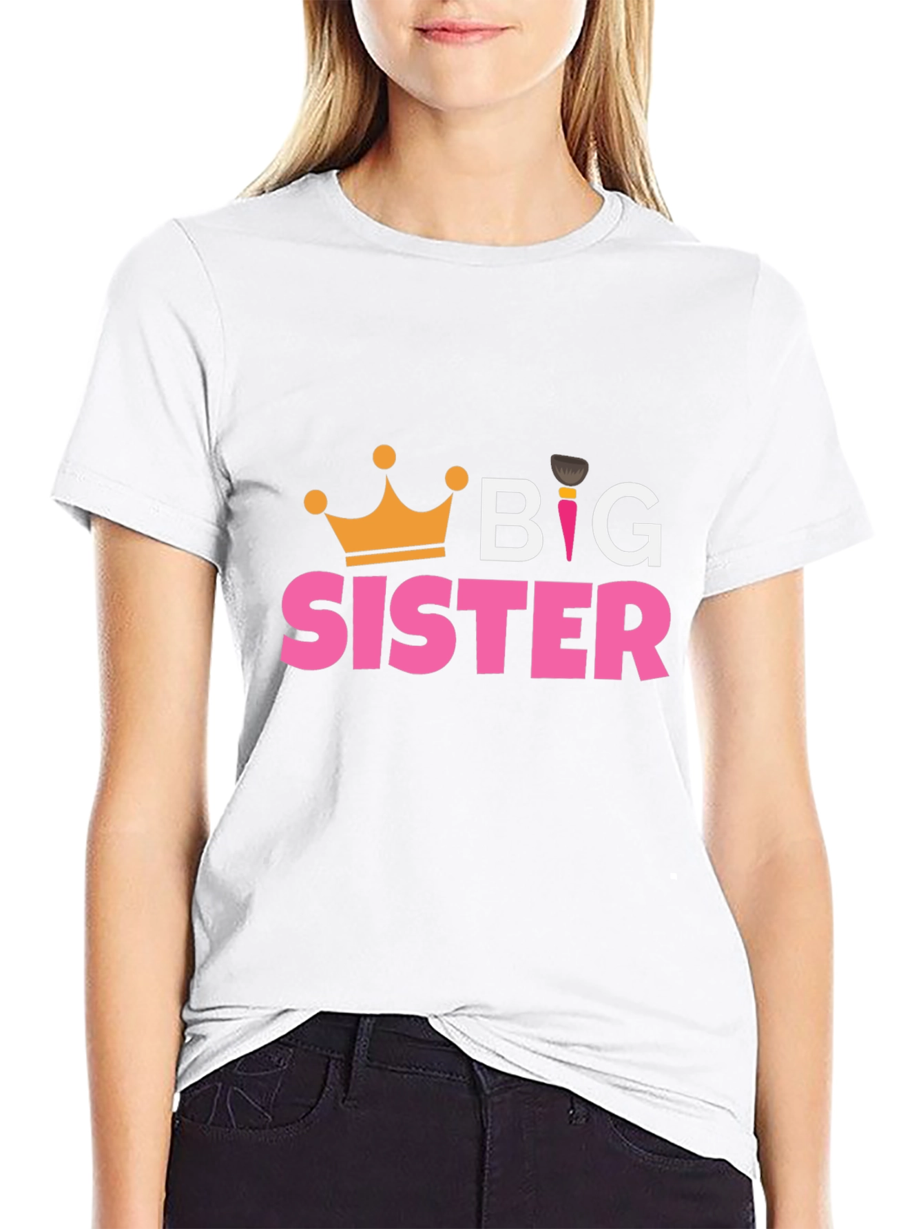 Big Sister T-Shirt - Cute Crown Design