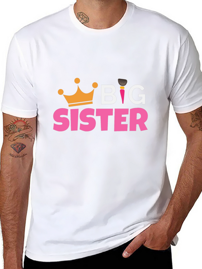 Big Sister T-Shirt - Cute Crown Design