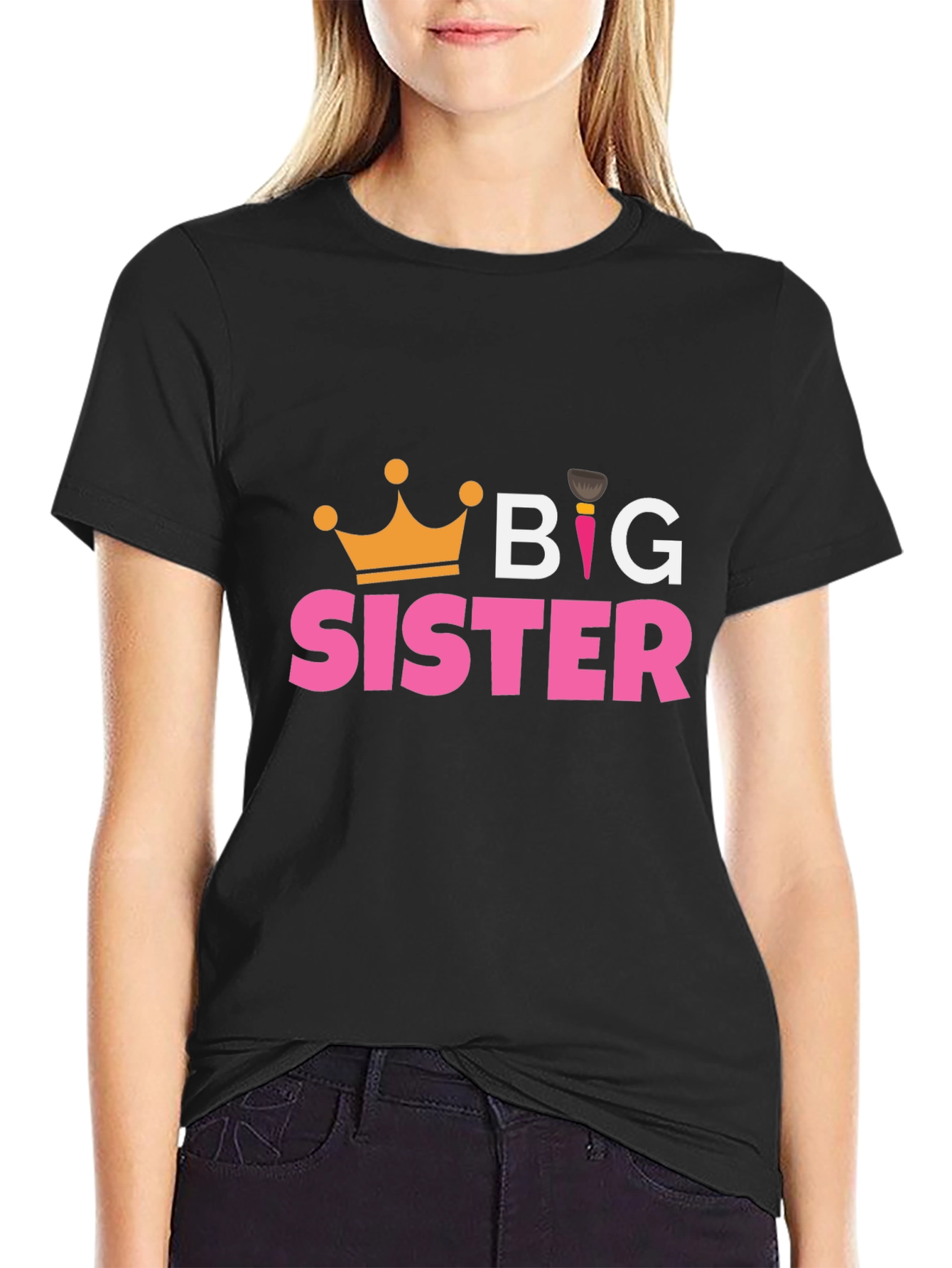 Big Sister T-Shirt - Cute Crown Design