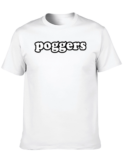 Poggers Black Graphic T-Shirt