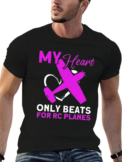 RC Plane Lover T-Shirt - Heartbeat Design