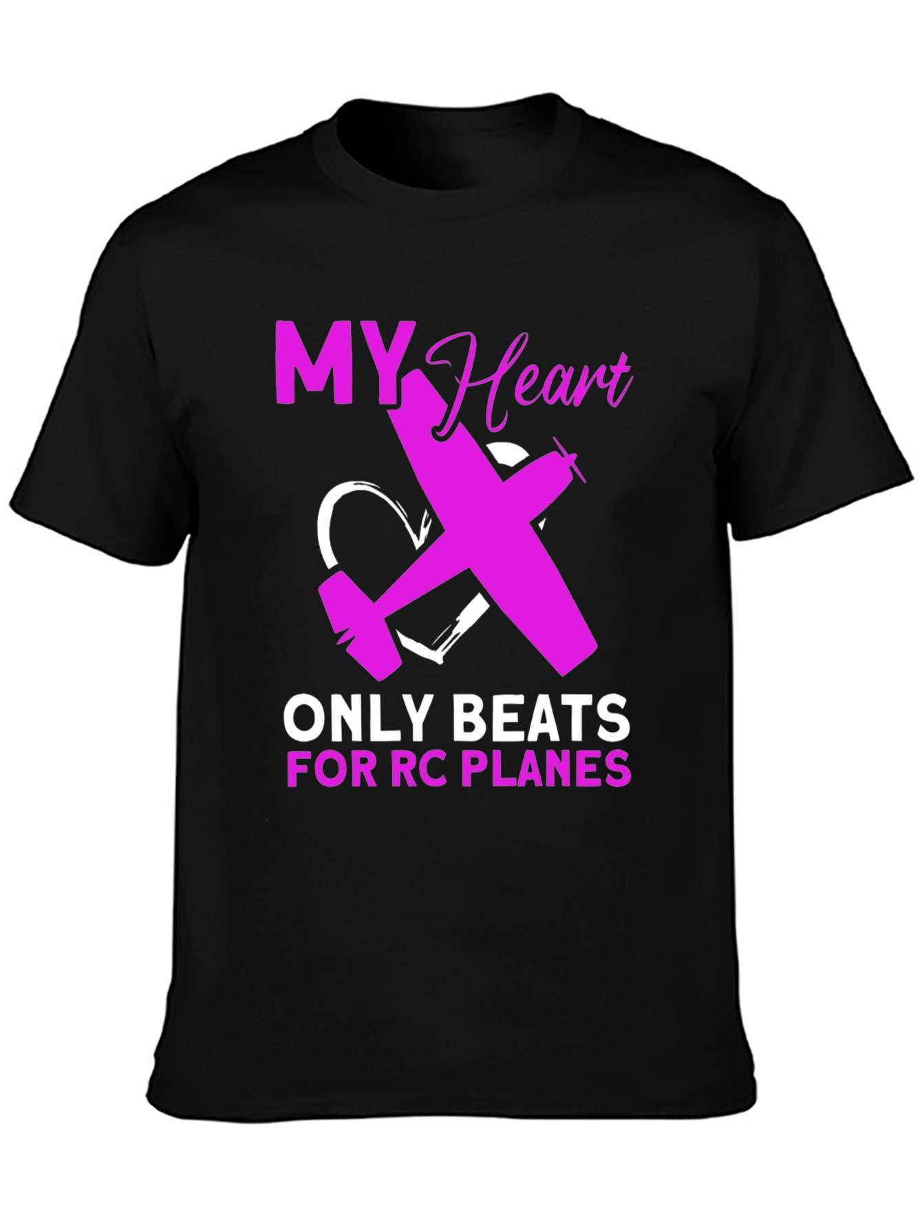 RC Plane Lover T-Shirt - Heartbeat Design