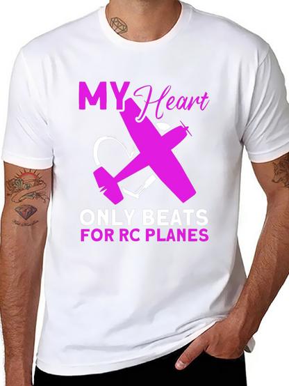 RC Plane Lover T-Shirt - Heartbeat Design
