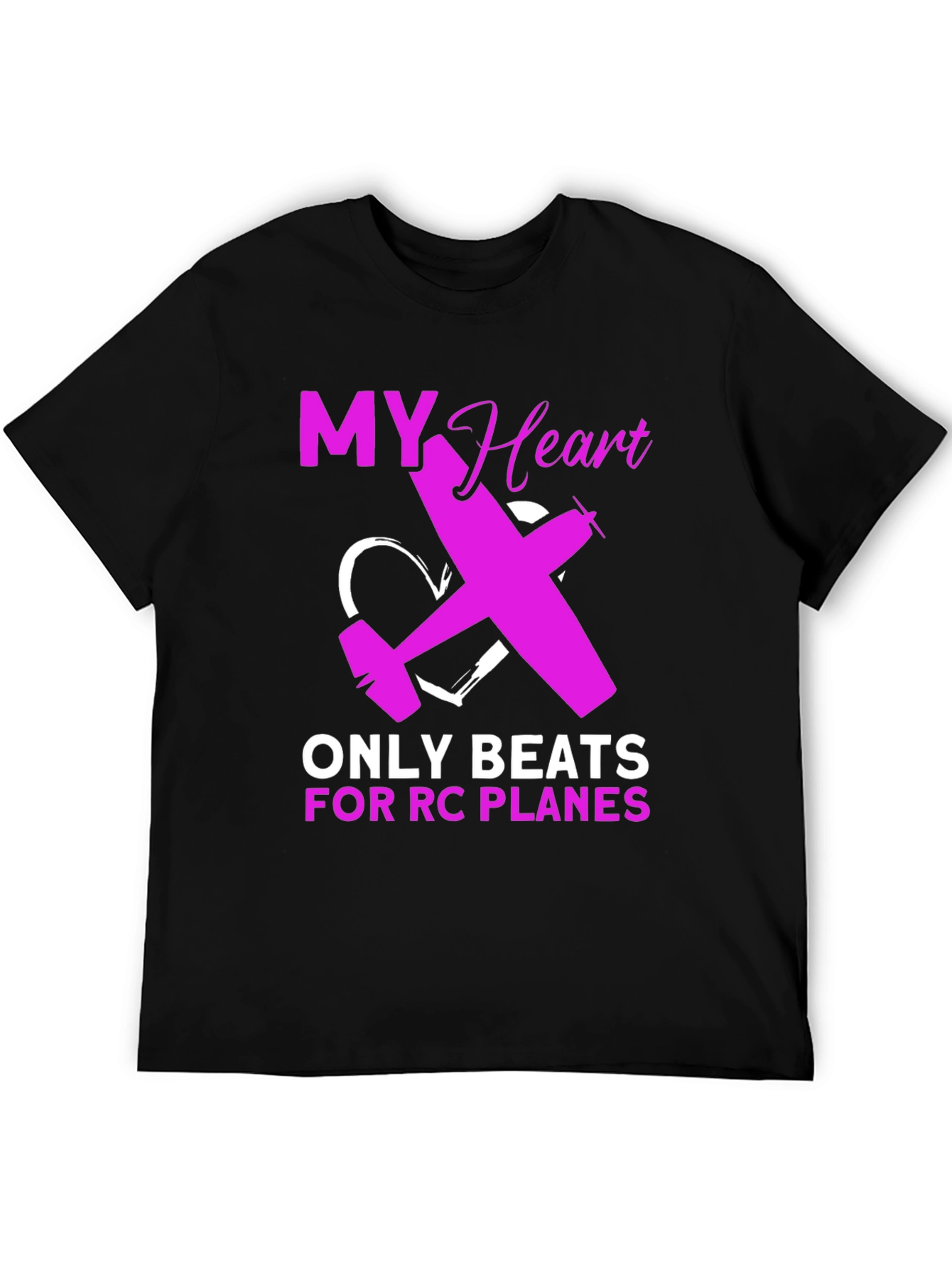 RC Plane Lover T-Shirt - Heartbeat Design