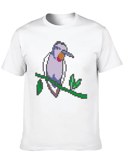 Pixel Bird Graphic Tee - Black T-Shirt