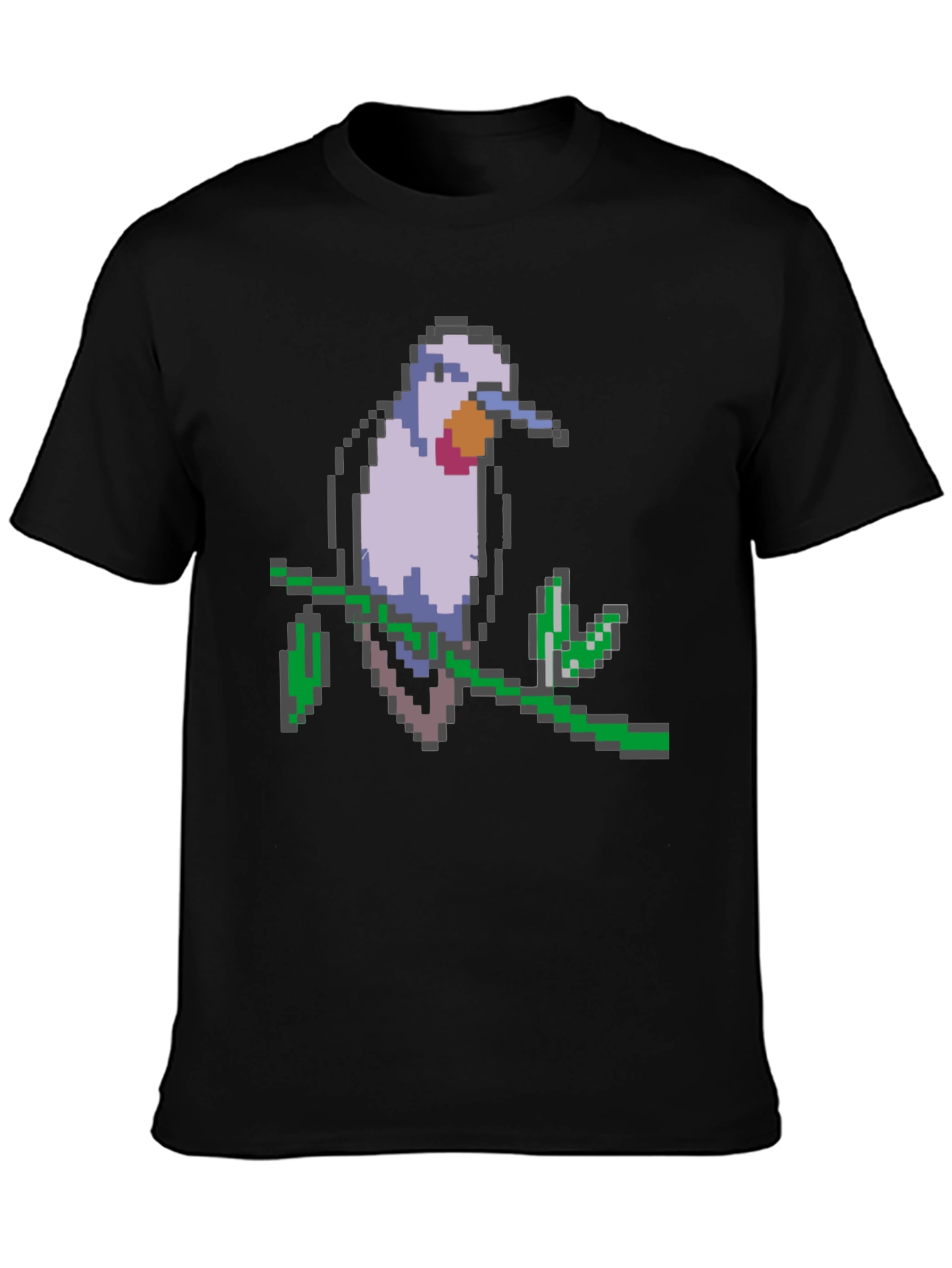 Pixel Bird Graphic Tee - Black T-Shirt