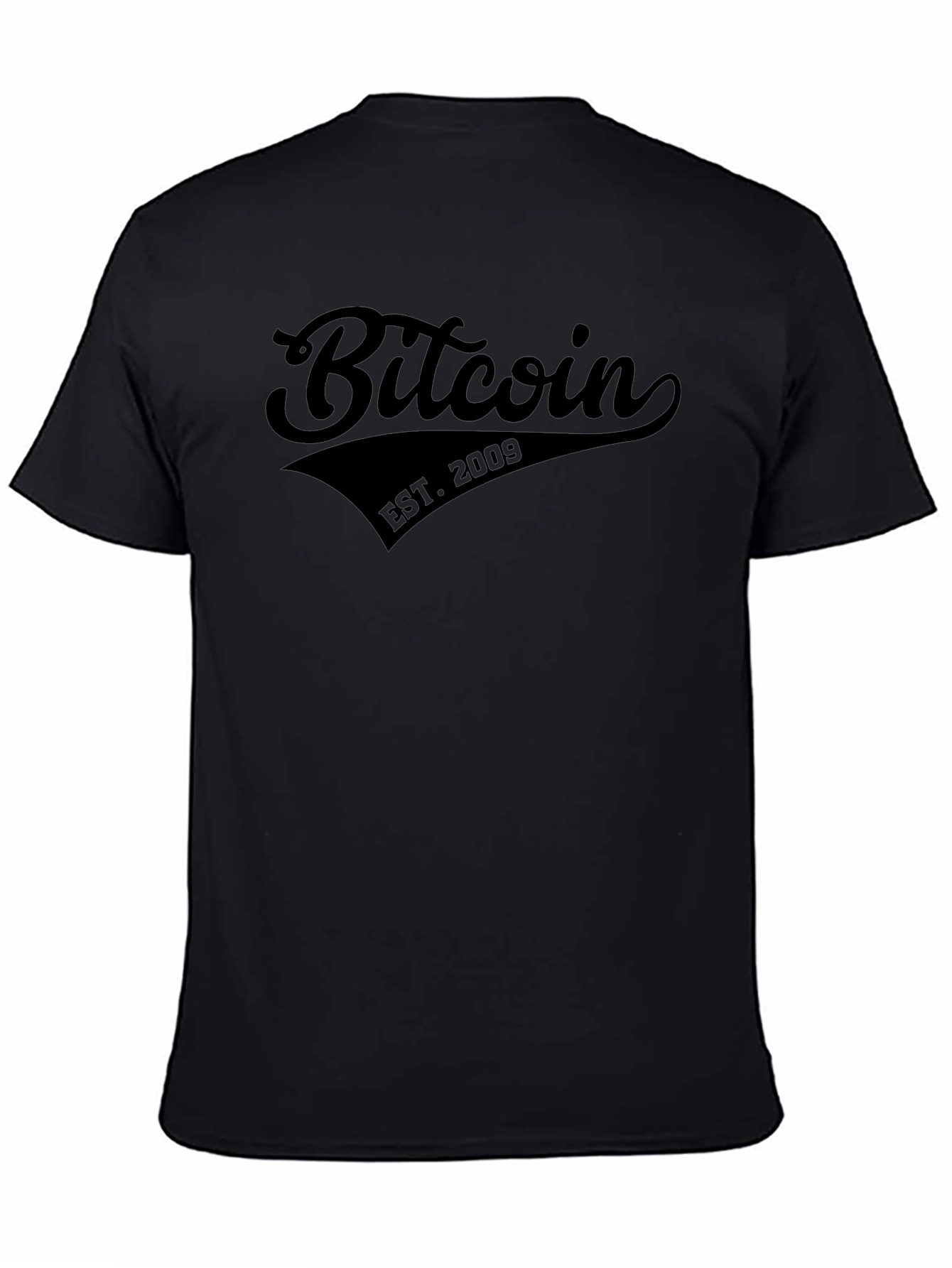 Bitcoin EST. 2009 Black Graphic T-Shirt