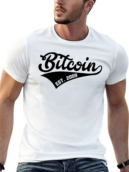 Bitcoin EST. 2009 Black Graphic T-Shirt