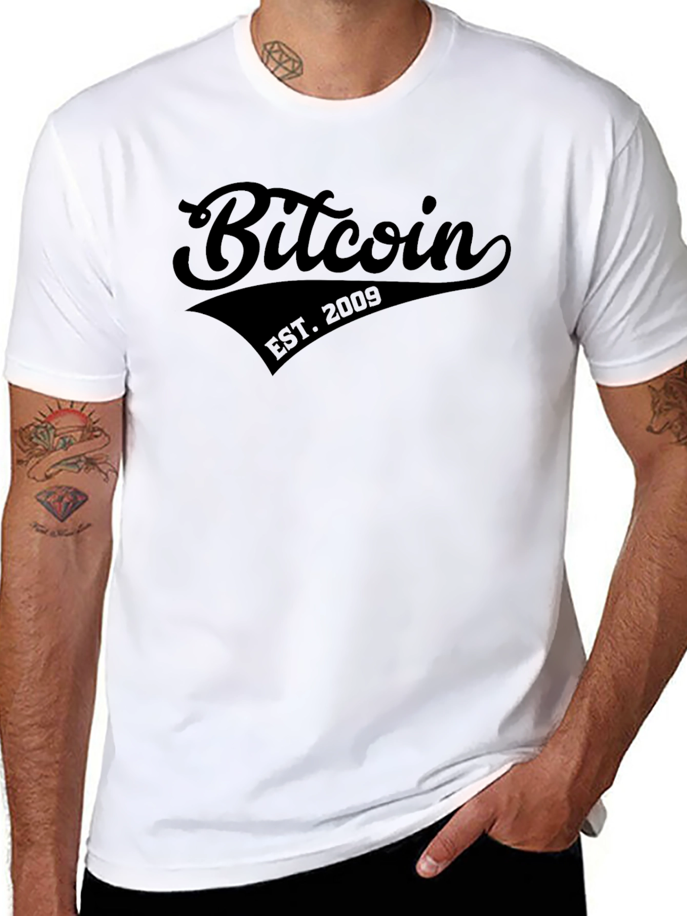 Bitcoin EST. 2009 Black Graphic T-Shirt