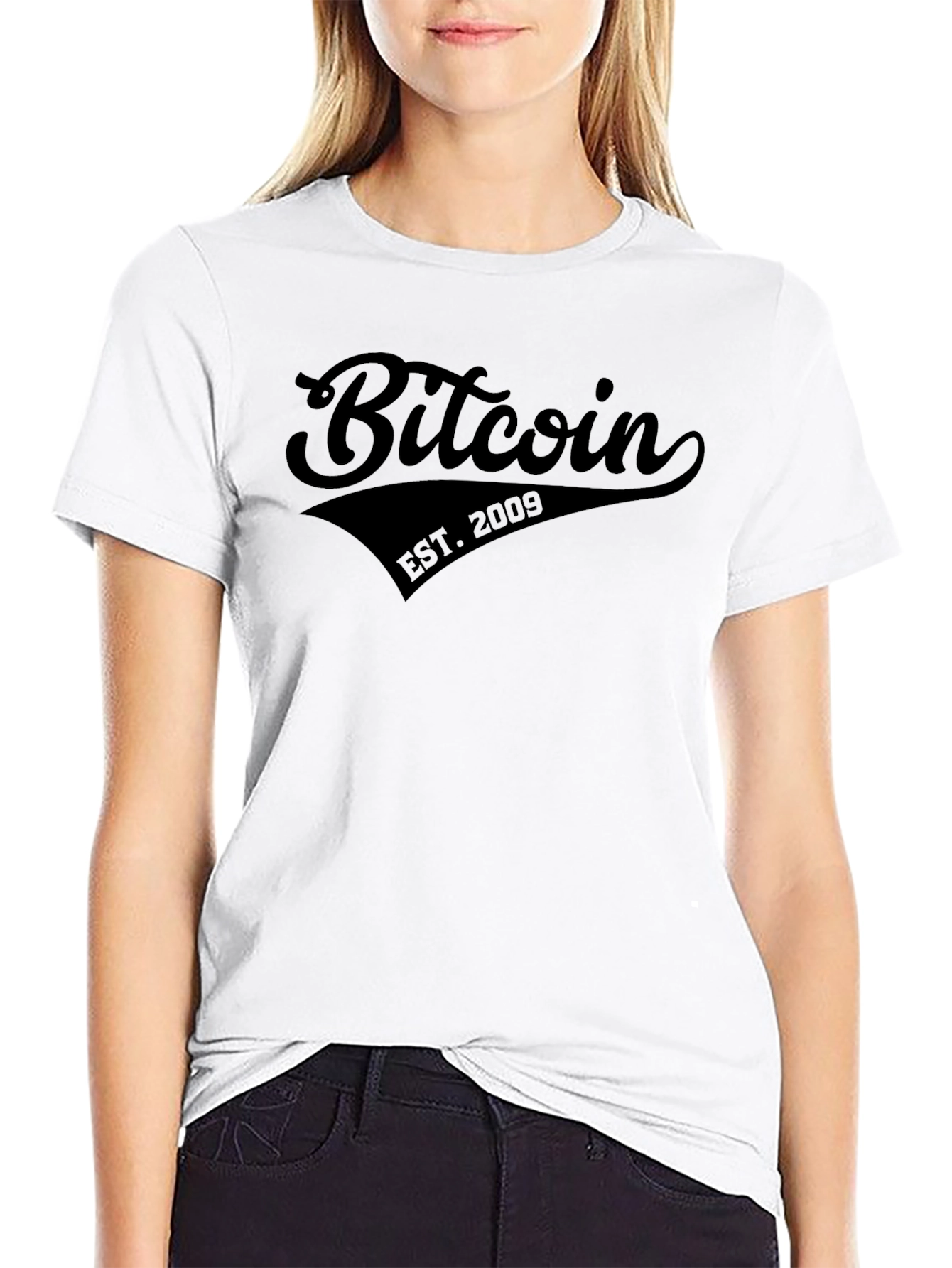 Bitcoin EST. 2009 Black Graphic T-Shirt
