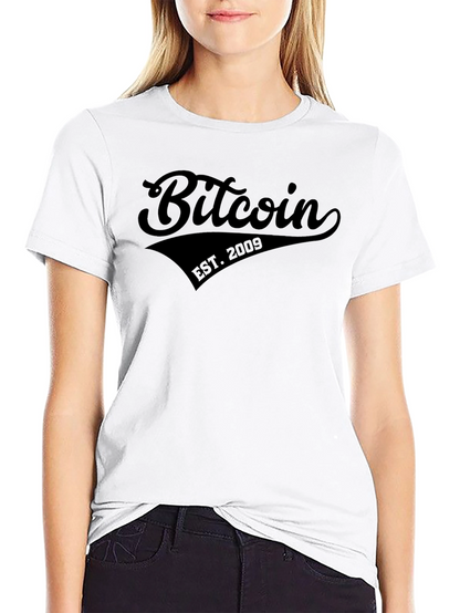 Bitcoin EST. 2009 Black Graphic T-Shirt