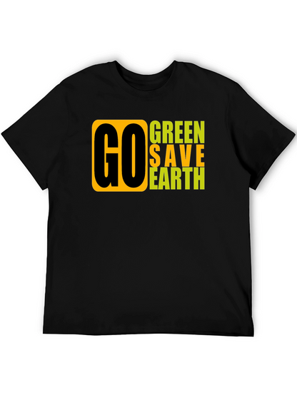 Go Green Save Earth Graphic T-Shirt