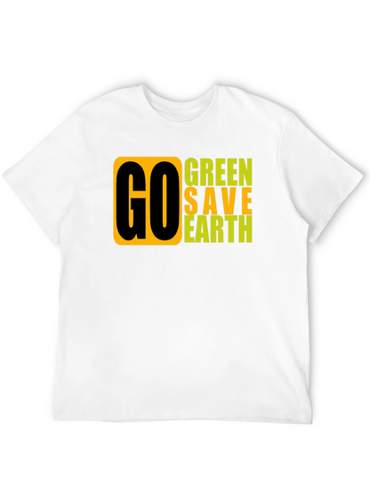 Go Green Save Earth Graphic T-Shirt