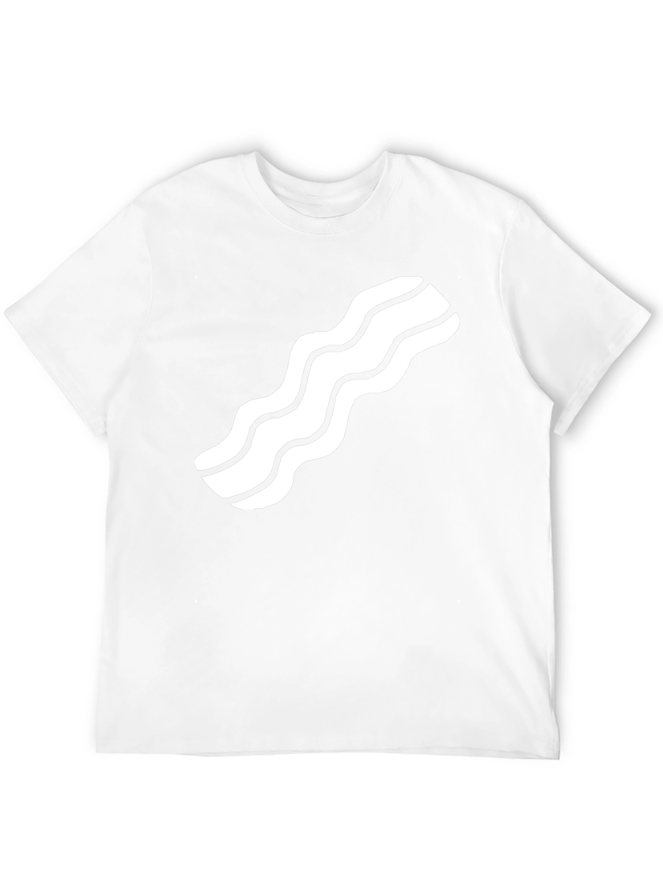 Bacon Strip Graphic Tee - Casual Black T-Shirt
