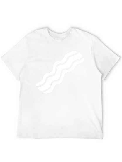 Bacon Strip Graphic Tee - Casual Black T-Shirt