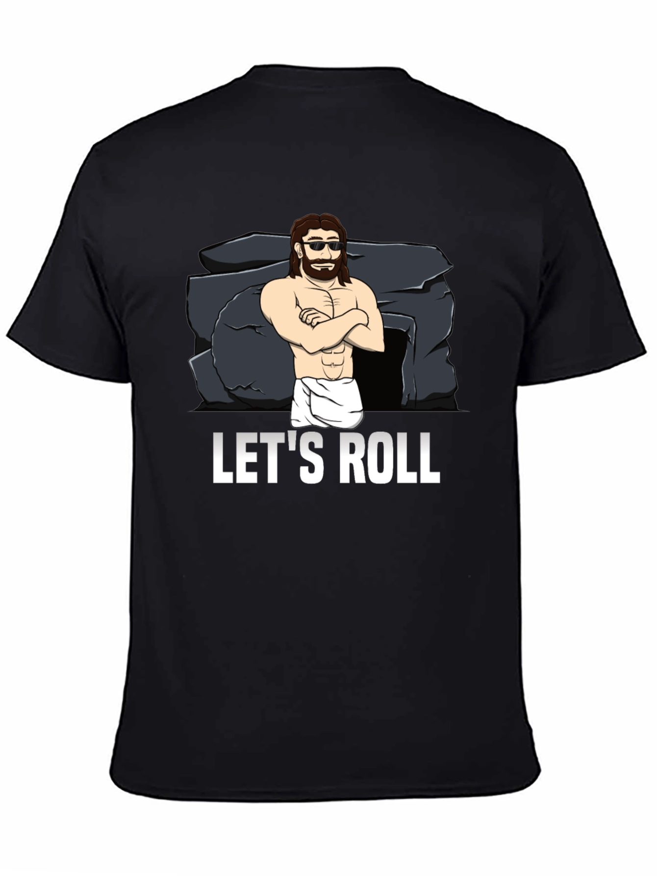 Lets Roll T-Shirt Funny Easter Jesus Graphic Tee