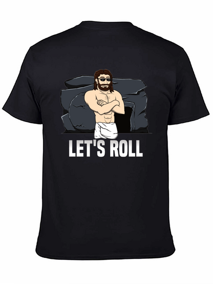 Lets Roll T-Shirt Funny Easter Jesus Graphic Tee