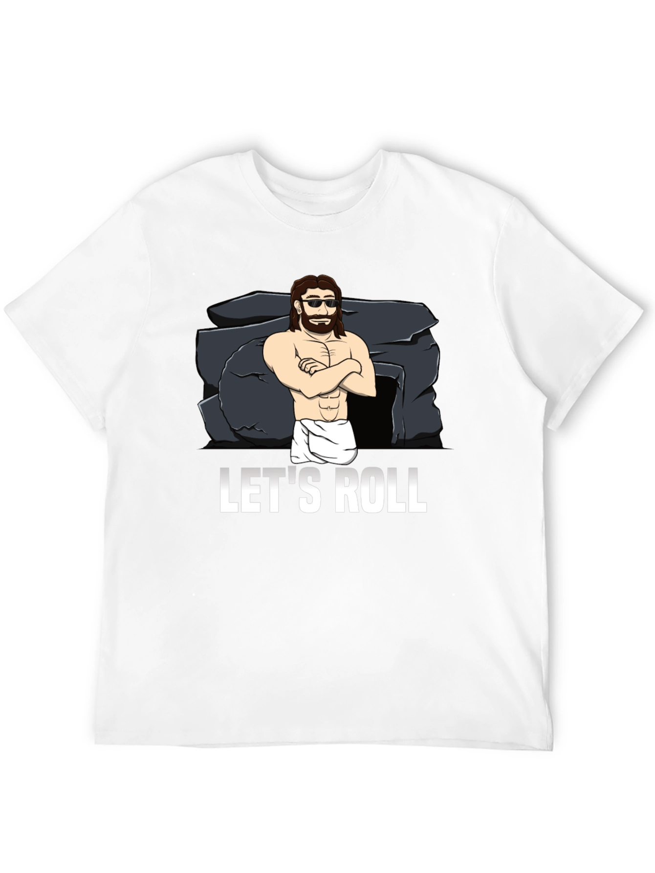Lets Roll T-Shirt Funny Easter Jesus Graphic Tee