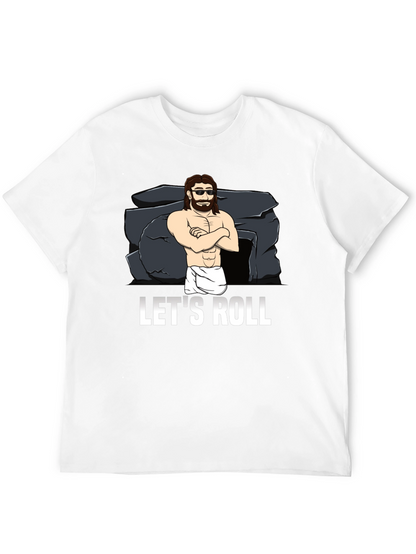 Lets Roll T-Shirt Funny Easter Jesus Graphic Tee
