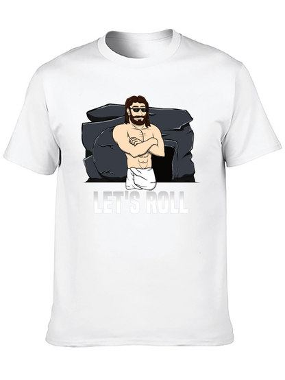 Lets Roll T-Shirt Funny Easter Jesus Graphic Tee