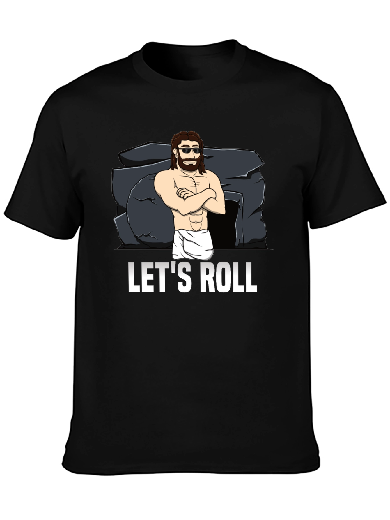 Lets Roll T-Shirt Funny Easter Jesus Graphic Tee